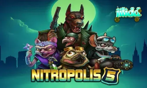 Ang makulay at maaksyong interface ng Nitropolis 5 slot machine